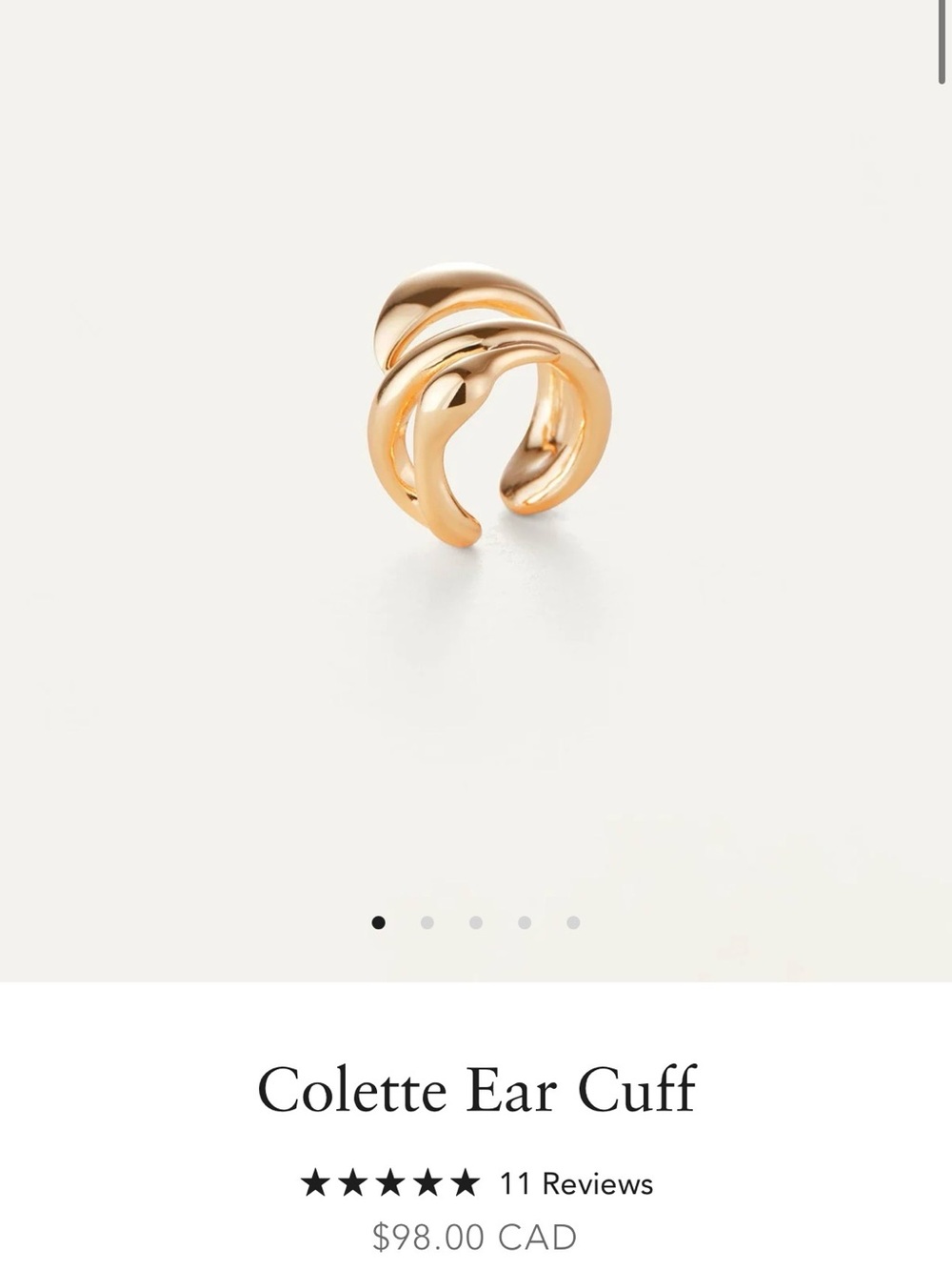 Jenny Bird Colette Gold Ear Cuff Pair - Picture 2 of 2